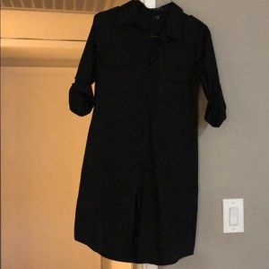 Black button down dress